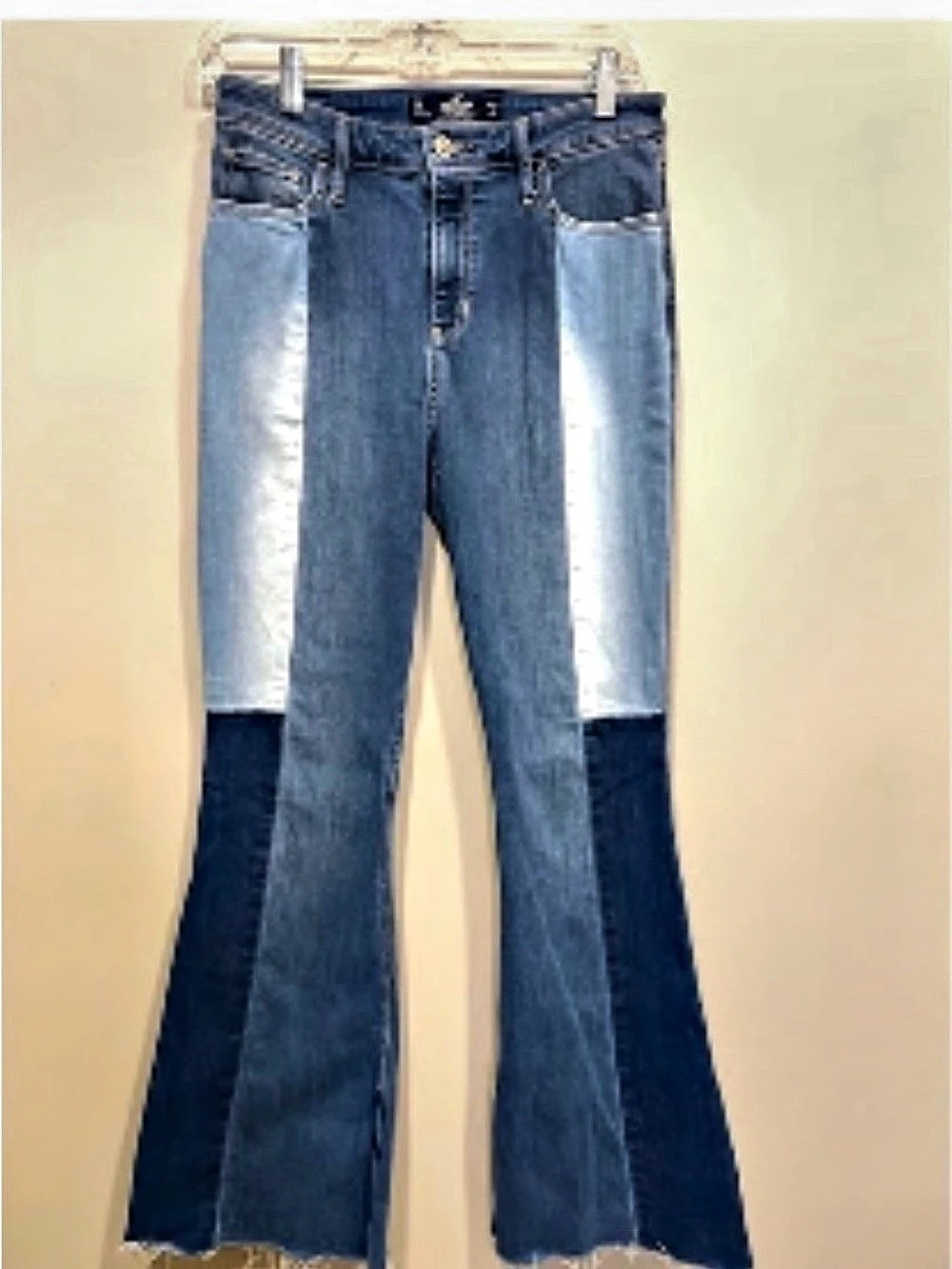 Hollister Color Block Flare Jeans